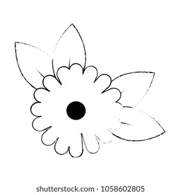 beautiful flower decorative icon