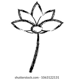 beautiful flower decorative icon