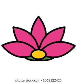beautiful flower decorative icon