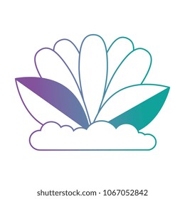 beautiful flower decorative icon