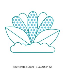 beautiful flower decorative icon