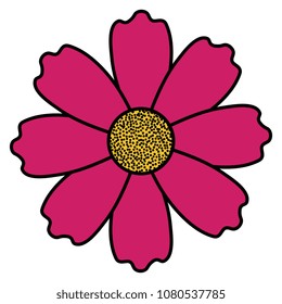 beautiful flower decorative icon