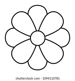 beautiful flower decorative icon