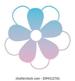 beautiful flower decorative icon