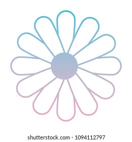 beautiful flower decorative icon