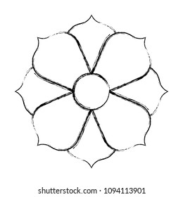 beautiful flower decorative icon