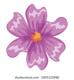 beautiful flower decorative icon