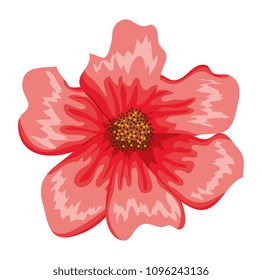 beautiful flower decorative icon