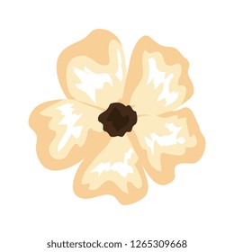 beautiful flower decorative icon