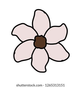 beautiful flower decorative icon