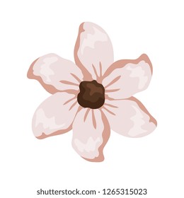 beautiful flower decorative icon