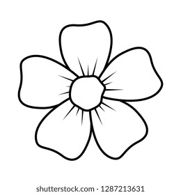 beautiful flower decorative icon