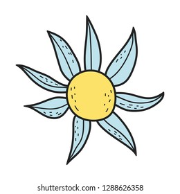 beautiful flower decorative icon