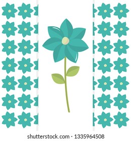 beautiful flower decorative icon