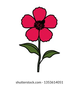 beautiful flower decorative icon