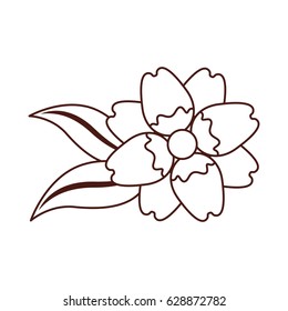 beautiful flower decorative icon