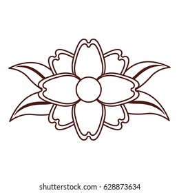 beautiful flower decorative icon