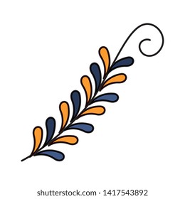 beautiful flower decorative icon vector illustration