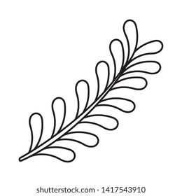 beautiful flower decorative icon vector illustration