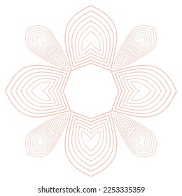 Beautiful flower decorative ornament in ethnic style. Hand drawn element for design.