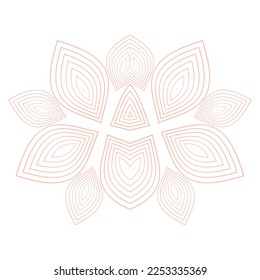 Beautiful flower decorative ornament in ethnic style. Hand drawn element for design.