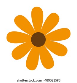beautiful flower drawing isolated vector illustration design