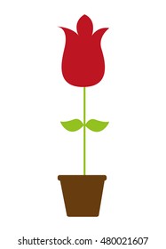 beautiful flower drawing isolated vector illustration design