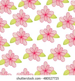 beautiful flower drawing isolated vector illustration design