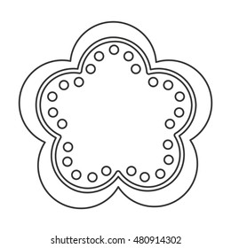 beautiful flower drawing isolated vector illustration design