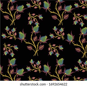 Beautiful flower embroidery for fashion design and pattern 