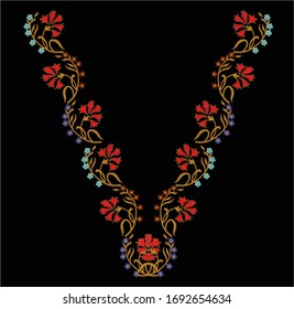 Beautiful flower embroidery for fashion design and pattern 