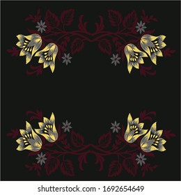 Beautiful flower embroidery for fashion design and pattern 