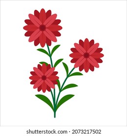 Beautiful flower flat design illustration