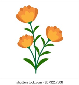 Beautiful flower flat design illustration