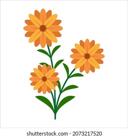 Beautiful flower flat design illustration