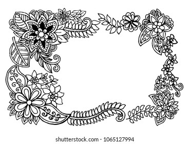 Beautiful flower frame