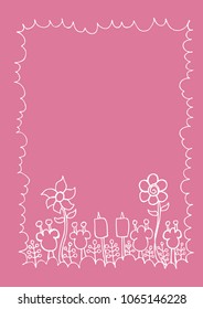 Beautiful flower frame