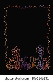 Beautiful flower frame