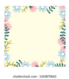 Beautiful flower frame