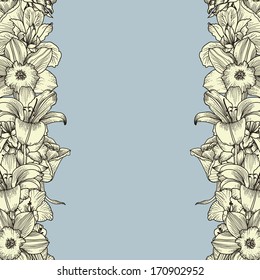 Beautiful flower frame