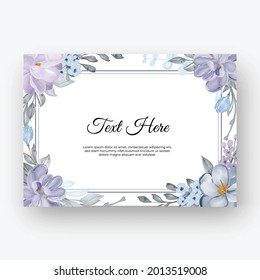 beautiful flower frame with color lilac purple