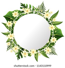 A beautiful flower frame illustration