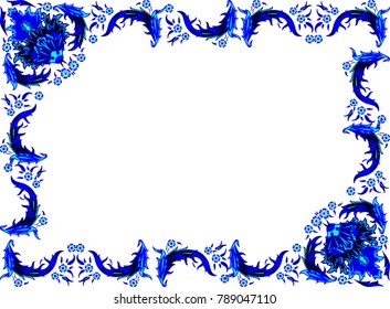 beautiful flower frame illustration