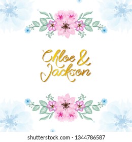 Beautiful Flower Frame Invitation Card.