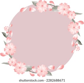 Beautiful flower frames in watercolor style