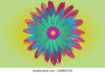 beautiful flower in full bloom, vector spring and summer background