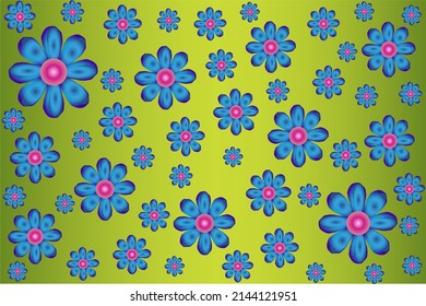 flor hermosa en plena floración, primavera vectorial y fondo de verano