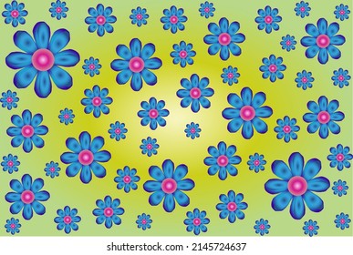 flor hermosa en plena floración, primavera vectorial y fondo de verano