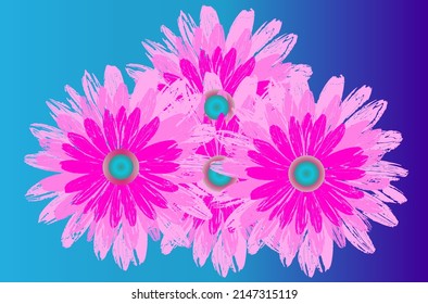 beautiful flower in full bloom, vector spring and summer background