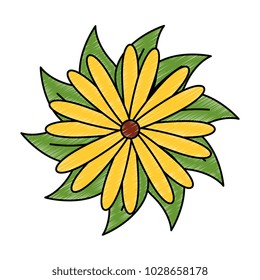 beautiful flower garden icon